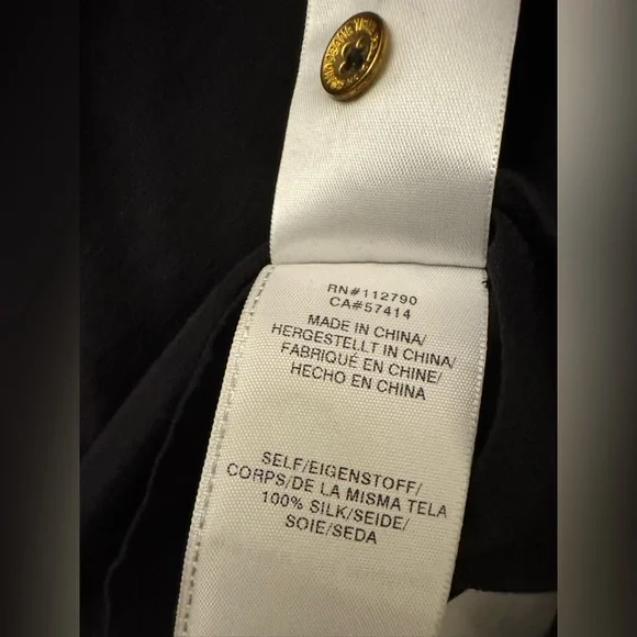 True Religion black silk button down shirt - Picture 8 of 8